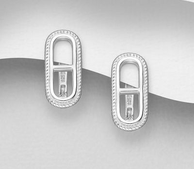 925 Sterling Silver Omega-Lock Earrings
