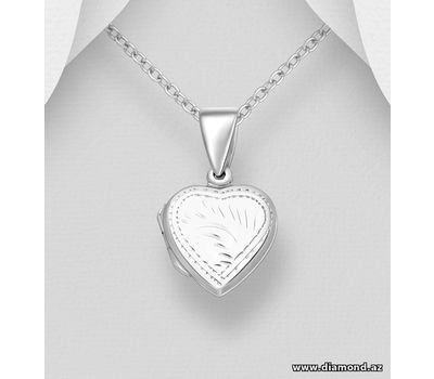 925 Sterling Silver Heart Locket Pendant